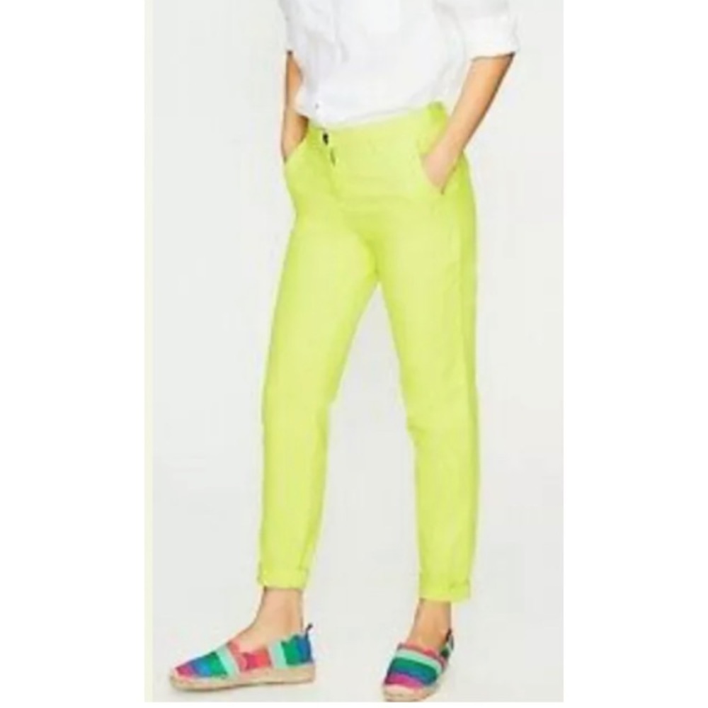 BODEN Citrus Lime Green Chino Pants  EUC- Like new-Quality cotton 97% spandex 3%
